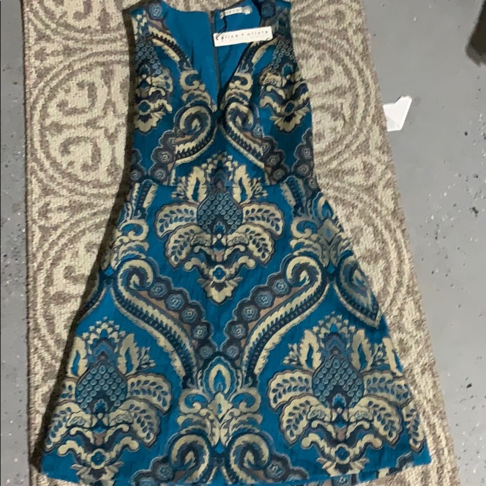 Alice + Olivia jacquard mini dress new with tags